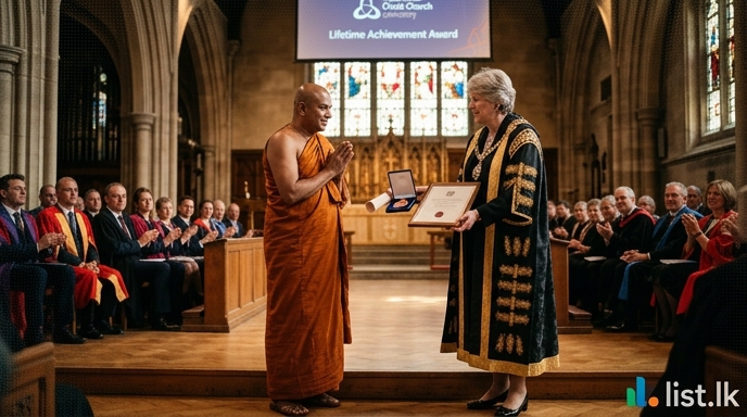 Sri Lankan Buddhist Leader Ven. Dr. Kirinde Assaji Honoured with UK University's Lifetime Achievement Award