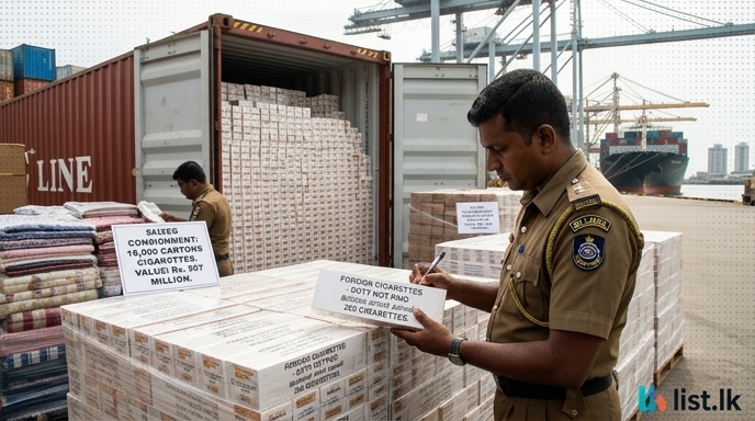 Customs Intercepts Major Illegal Cigarette Shipment Valued at Rs. 507 Million
