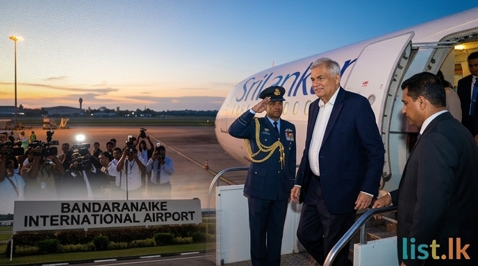 Former President Ranil Wickremesinghe Returns to Sri Lanka After Singapore Medical Treatment
