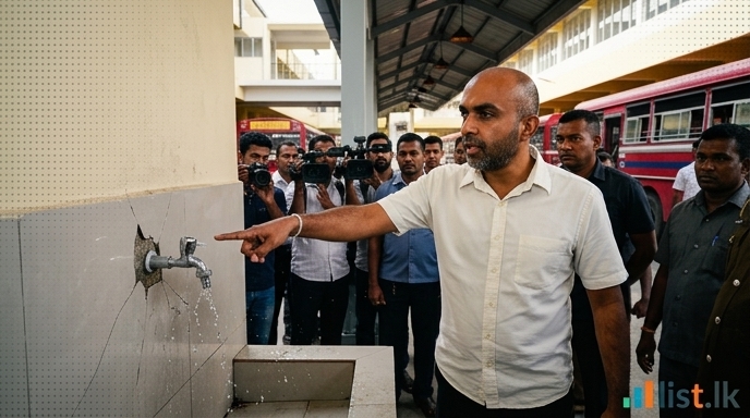 Deputy Minister Orders Strict Action Over Vandalism at Newly Renovated Pettah Bus Stand