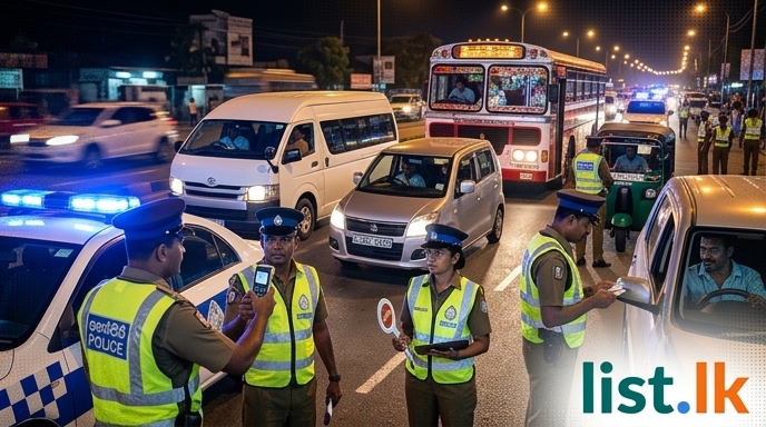 Nationwide Traffic Crackdown Underway for Sri Lankan New Year