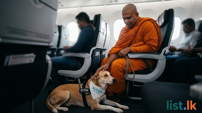 Service Dog Aloka Granted In-Cabin Travel for Sri Lanka Peace Walk
