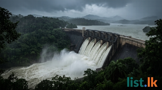 Heavy Rains Trigger Opening of Spill Gates at Numerous Sri Lankan Reservoirs