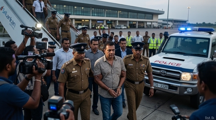 Batuvatte Chamara, Key Organized Crime Suspect, Extradited to Sri Lanka