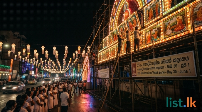 Bauddhaloka Vesak Zone Dates Announced for May 30 - June 01