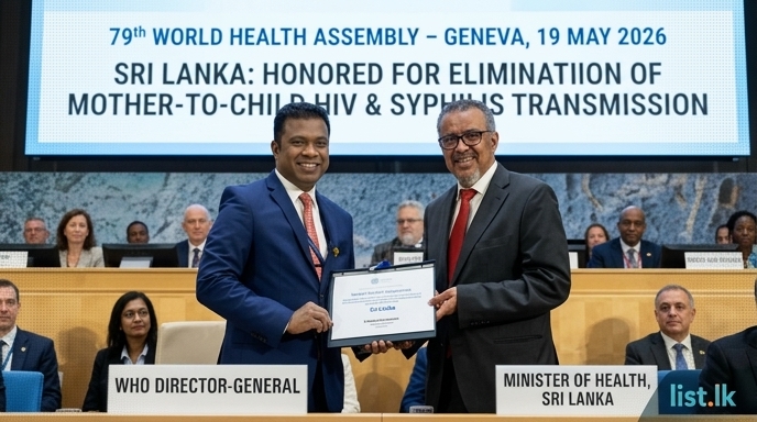 Sri Lanka Honored by WHO for Eliminating Mother-to-Child HIV and Syphilis Transmission