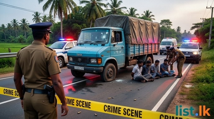 Police Fire on Lorry Evading Roadblock in Hungama; Four Arrested