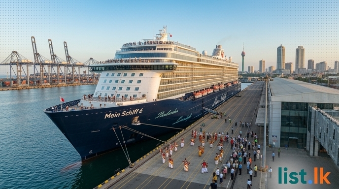 Luxury Cruise Ship Mein Schiff 6 Arrives in Colombo with 2,380 Tourists