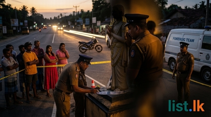 Man Murdered, Head Severed and Hung on Statue in Ambalantota