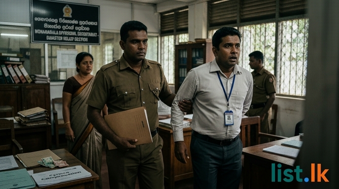 Monaragala Disaster Relief Officer Suspended and Arrested Over Ditwa Compensation Bribery
