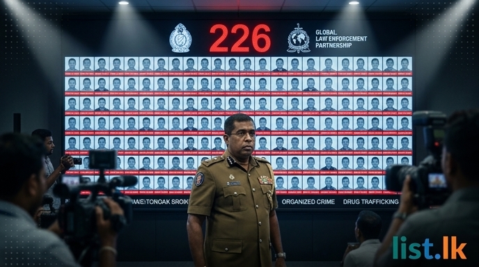 Sri Lanka Police Issue Red Notices for 226 Overseas Criminals