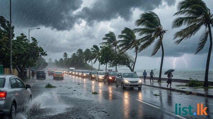 Southwest Monsoon Arrives, Bringing Heavy Showers and Strong Winds to Sri Lanka