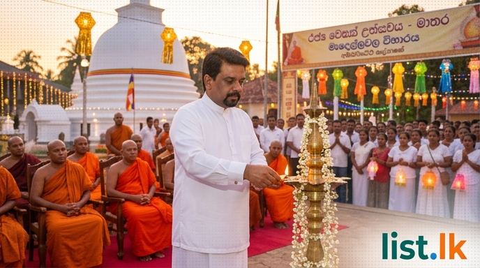President Dissanayake Opens National Vesak Festival in Matara