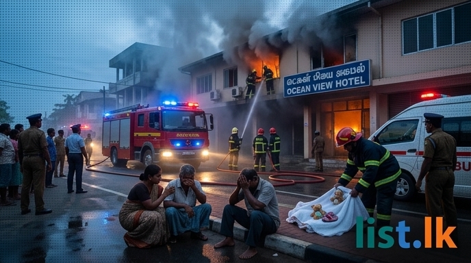 Two Children Die from Smoke Inhalation in Batticaloa Hotel Fire