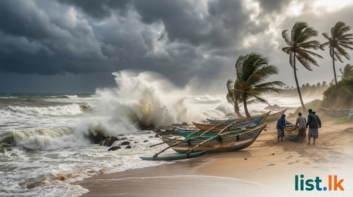 Sri Lanka Coasts Brace for Rough Seas and Strong Winds
