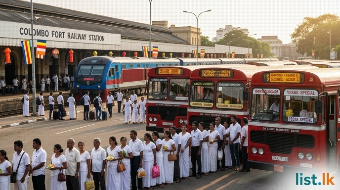 Sri Lanka Enhances Transport for Vesak Pilgrims and Travelers