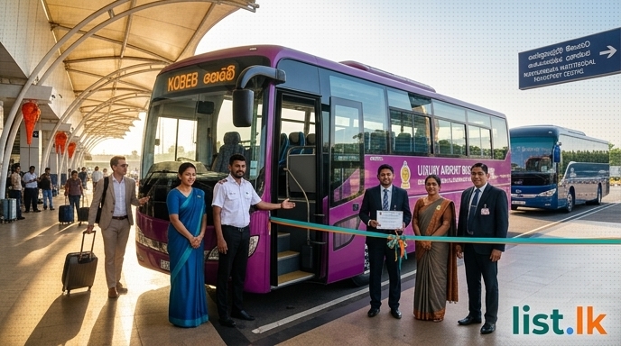 Luxury Airport Bus Service Between Katunayake and Makumbura Resumes