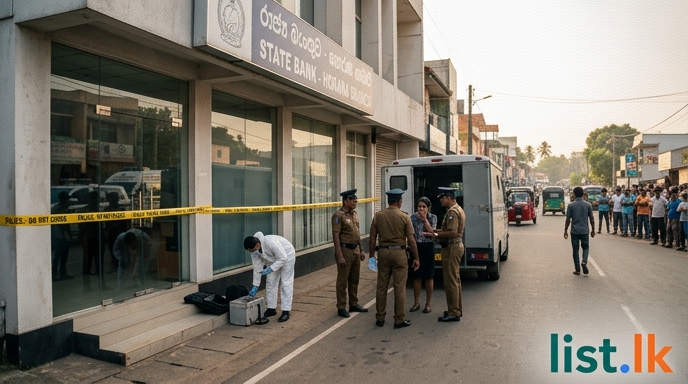 Horana State Bank Robbed of Rs. 35 Million in Daylight Heist