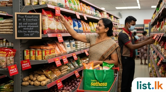 Lanka Sathosa Slashes Prices on 18 Essential Food Items