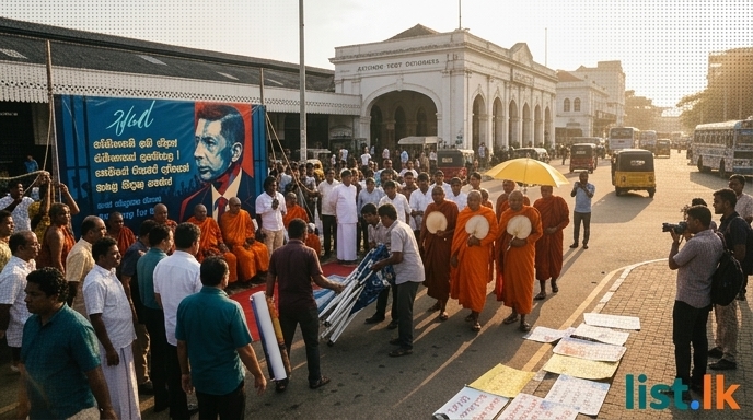 Protest for Former Intelligence Chief Suresh Sale Concludes in Colombo