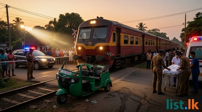 Aluthgama Train Crossing Tragedy: Three-Wheeler Driver Killed