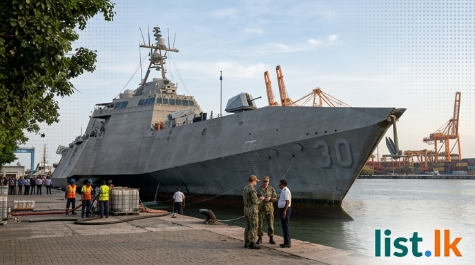 US Navy Littoral Combat Ship USS Canberra Arrives in Colombo