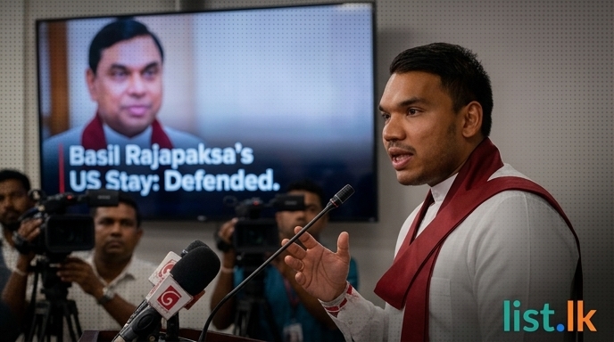 Namal Rajapaksa Defends Basil's US Stay, Affirms SLPP's Continued Connection