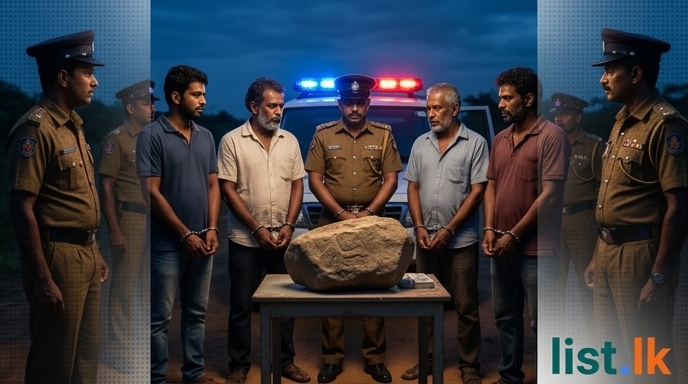 Five Arrested in Pulmudai Over Alleged Rs. 20 Million Ancient Artifact Sale