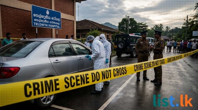 Woman's Body Found in Car Near Teldeniya Hospital; Police Launch Investigation