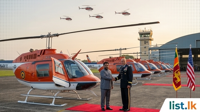 US Boosts Sri Lanka Air Force Capabilities with 10 Donated Helicopters