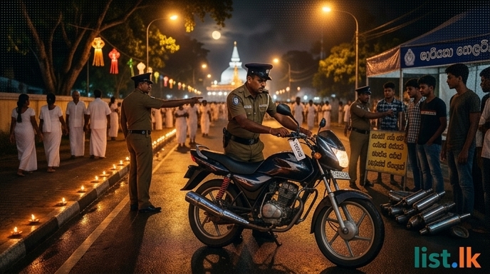 Police to Seize Noisy Motorcycles During Poson Festival