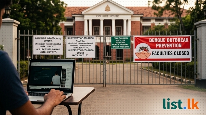 University of Colombo Moves Five Faculties Online Amidst Dengue Outbreak
