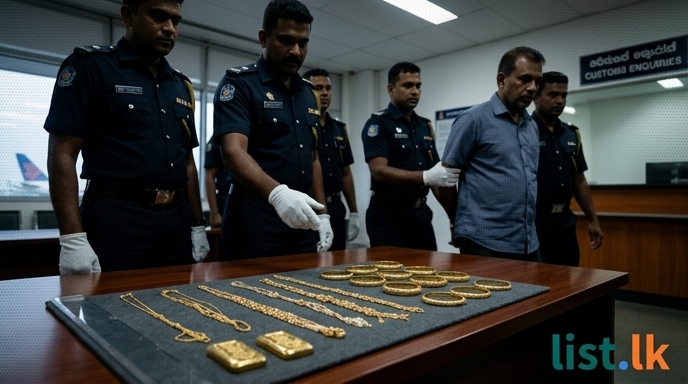 Businessman Apprehended at BIA with Over Rs. 11.8 Million in Gold