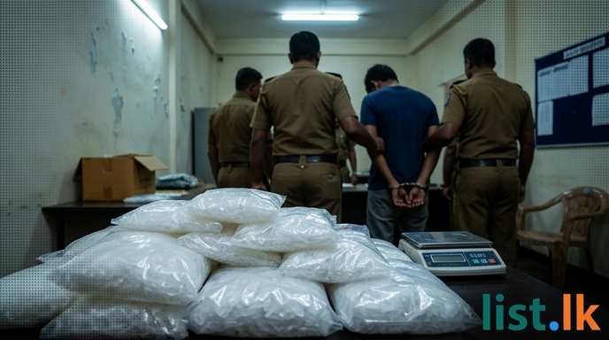 Major Drug Bust: 18kg of 'Ice' Seized, 26-Year-Old Arrested in Panadura