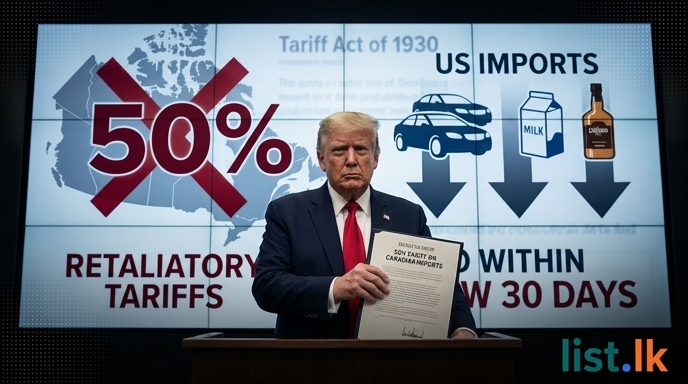 Trump Imposes 50% Tariff on Canadian Imports Amid Trade Dispute