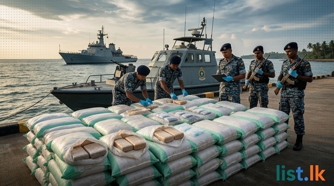 Sri Lanka Navy Seizes Over 2.6 Tonnes of Narcotics in Maritime Operations This Year