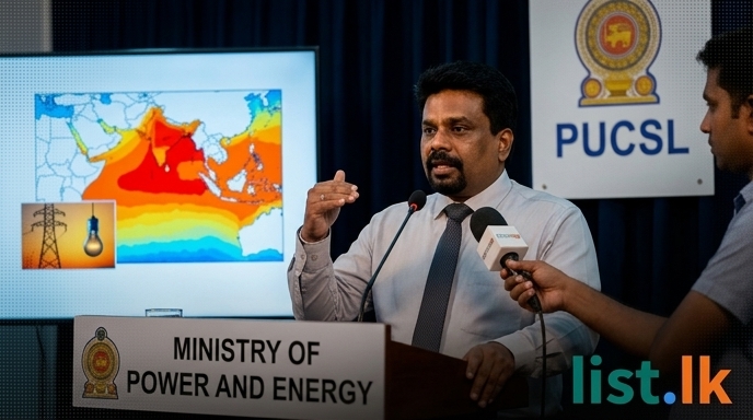 Energy Minister Assures Uninterrupted Power Amidst El Niño Concerns, PUCSL Warns of Potential Shortages