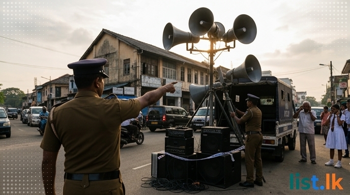 Sri Lanka Police Issue Stern Warning on Loudspeaker Use, Threaten Seizure
