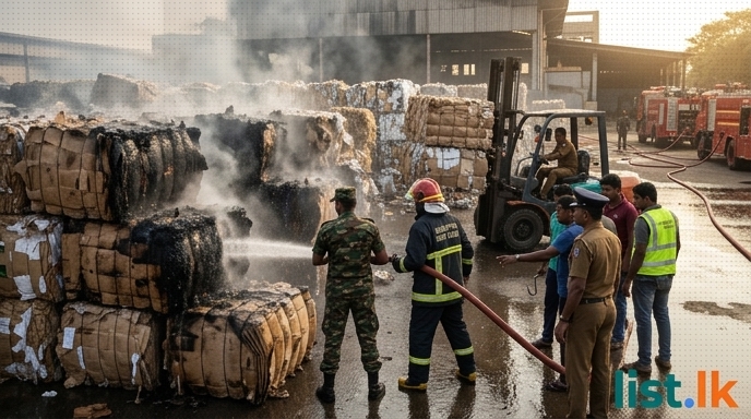 Fire Contained at Embilipitiya Paper Mill Scrap Storage Facility
