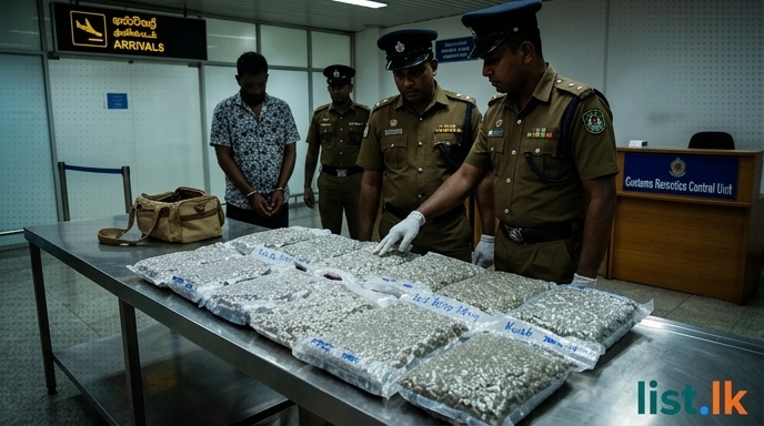 Rs. 75 Million Worth of 'Kush' Seized from Passenger at BIA