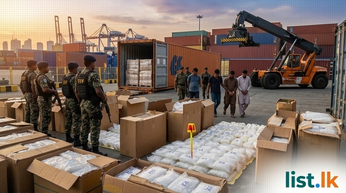 Massive ICE Haul Worth Billions Seized at Colombo Port; Four Arrested