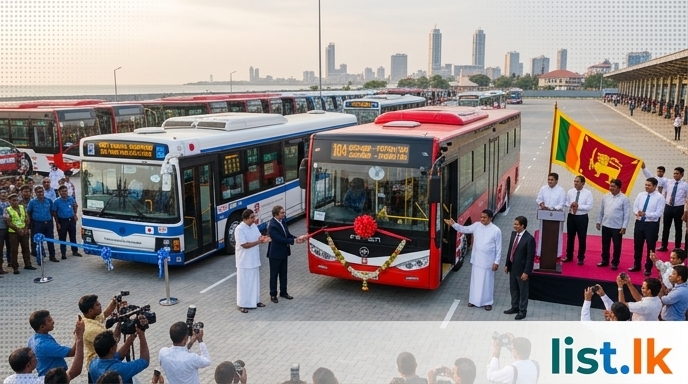 Sri Lanka Enhances Public Transport with Over 110 New Buses from China and Japan