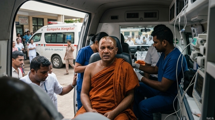Janasetha Front Leader Battaramulle Seelarathana Thera Assaulted at Temple