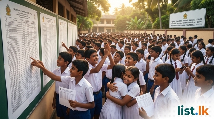 Sri Lanka Releases Grade 5 Scholarship Exam Results; Over 56,000 Students Pass