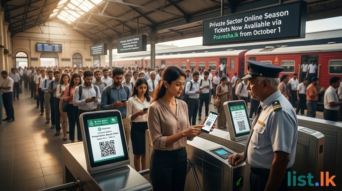Sri Lanka Railways Extends Online Season Tickets to Private Sector from October 1
