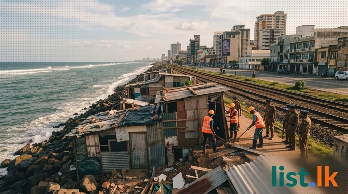 Colombo Coastline Set for Major Cleanup: 87 Unauthorized Structures Slated for Removal