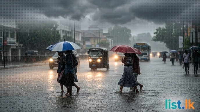 Sri Lanka Braces for Heavy Rainfall, Potential Low-Pressure System