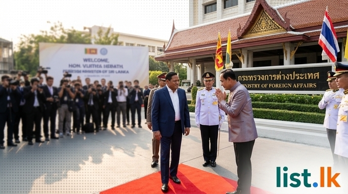 Foreign Minister Vijitha Herath Begins Official Visit to Thailand