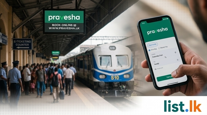 Sri Lanka Railways Launches 'Pravesha' for Online Train Ticket Purchases