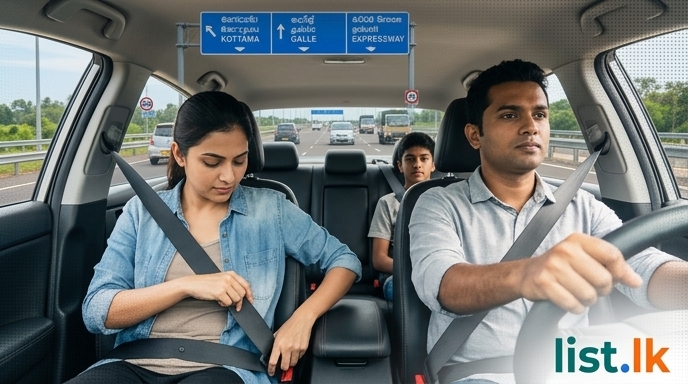 Sri Lanka Mandates Seat Belts for All Expressway Passengers from September 19
